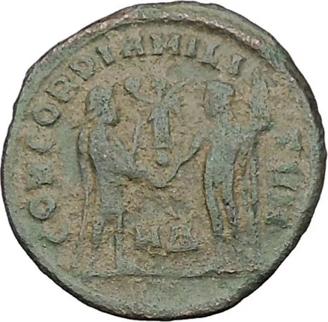 Diocletian receiving Victory from Jupiter 295AD Ancient Roman Coin i46441 2