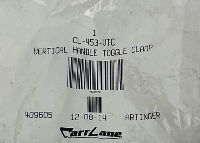 Carr Lane Cl-453-Vtc Vertical Handle Toggle Clamp ***Lotof2***