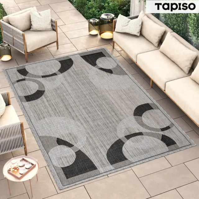 Tapis Salon Intérieur Extérieur Poil Court Résistant Moderne Cuisine Balcon Gris