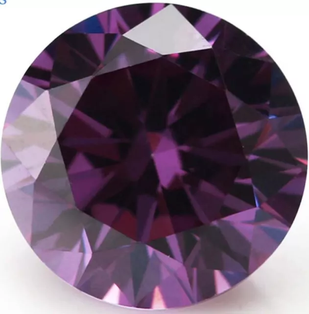 12.0 mm Natural Purple Amethyst Gems 10.17 ct Round Faceted Cut VVS Loose Gems