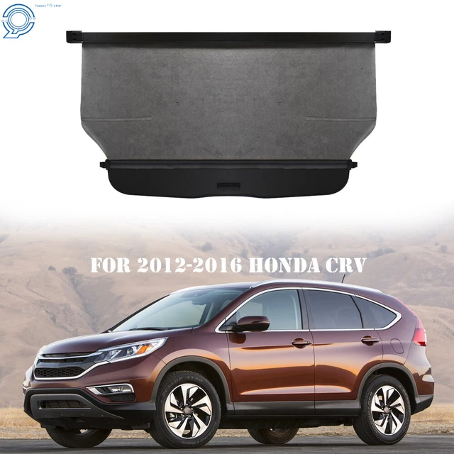 Trunk Cargo Cover For Honda CR-V 2012-2016 - Black Retractable Shade, UV Protection, Easy Install, Aluminum & Fabric