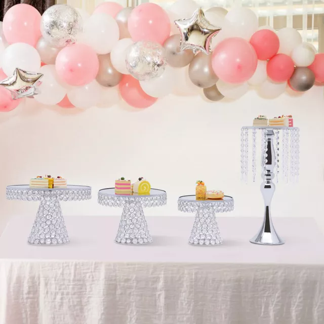 4PCS Cake Stands Round Wedding Party Cupcake Dessert Party Display Racks Holder