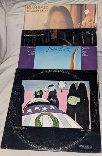 Joan Baez LP Lot 4x Diamonds & Rust One Day At A Time Blessed Are Here's To Life