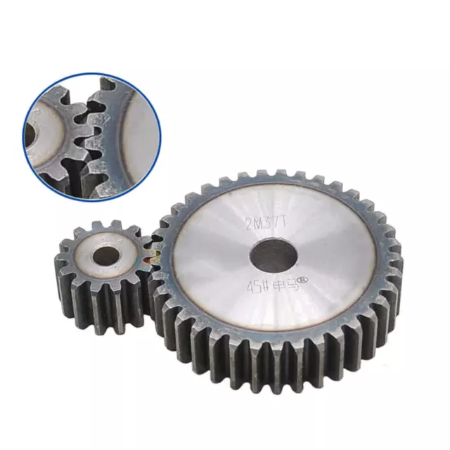 2 Mod 10Tooth - 40Tooth Spur Gear Metal Pinion Gear 45# Steel Thick 20mm