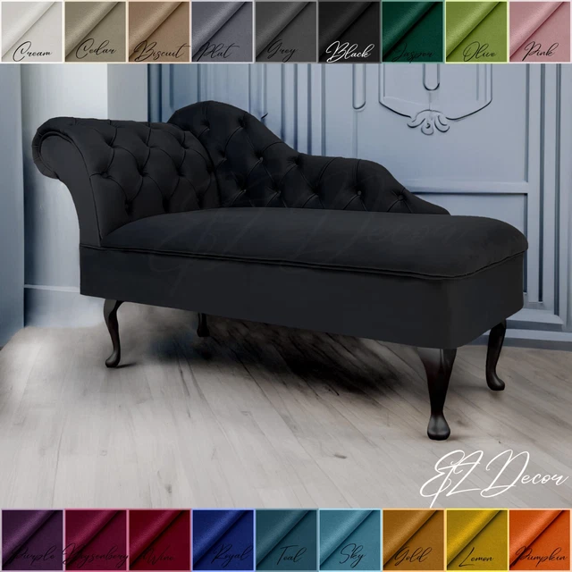 Chaise Lounge Chesterfield Sofa Black Accent Chair Lucian Tufted Longue