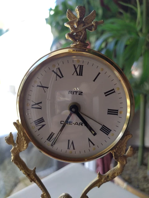 Réveil Mécanique Vintage Dugena En Cuivre - Années 50/60 - Fonctionnel