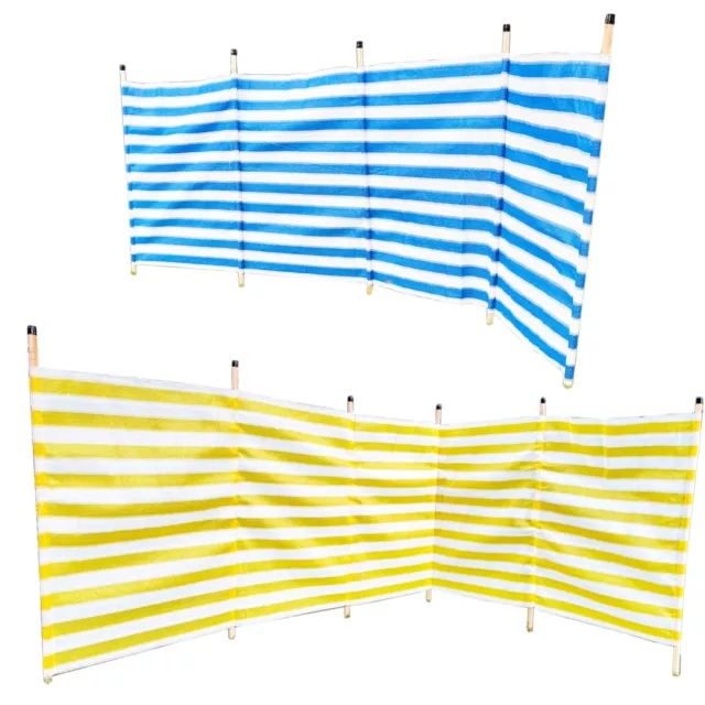 WINDBREAK 4 / 5 / 6 / 9 / 12 POLE camping caravan beach wind break garden picnic