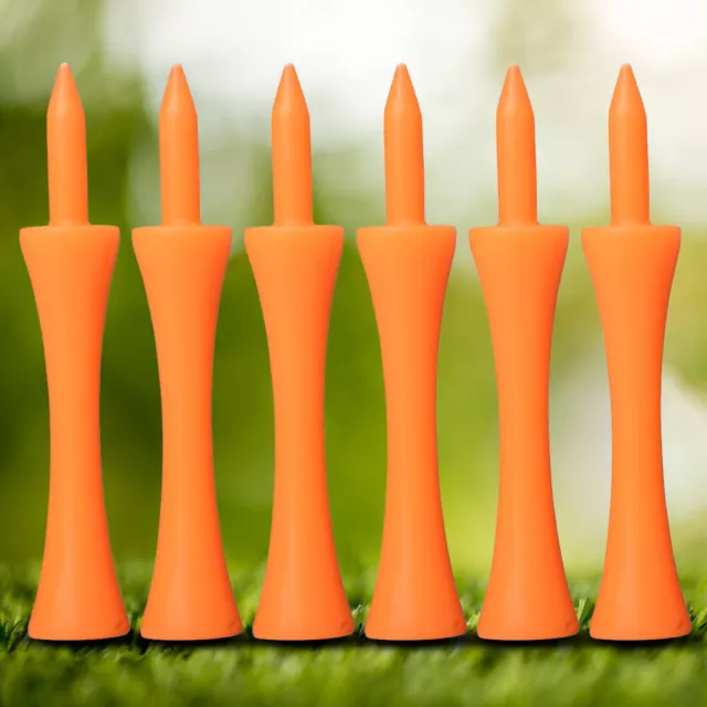 50Pcs Golf Training Ball Tea Plastic Castle Golf Tees for Batting (Orange 70mm)