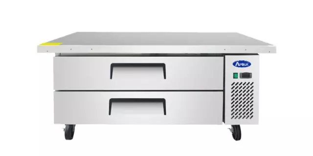 Atosa MGF8451GR 52" 2 Drawers Chef Base Stainless Steel Refrigerator 8.4 cu. ft.