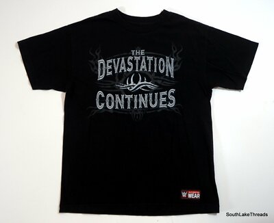 WORLD WRESTLING ENTERTAINMENT WWE GOLDBERG DEVASTATION CONTINUES T-SHIRT Medium