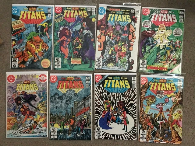 LOT OF 8 NEW TEEN TITANS DC COMICS 1980s VF to VF+/NM #'s in description+ANNUAL