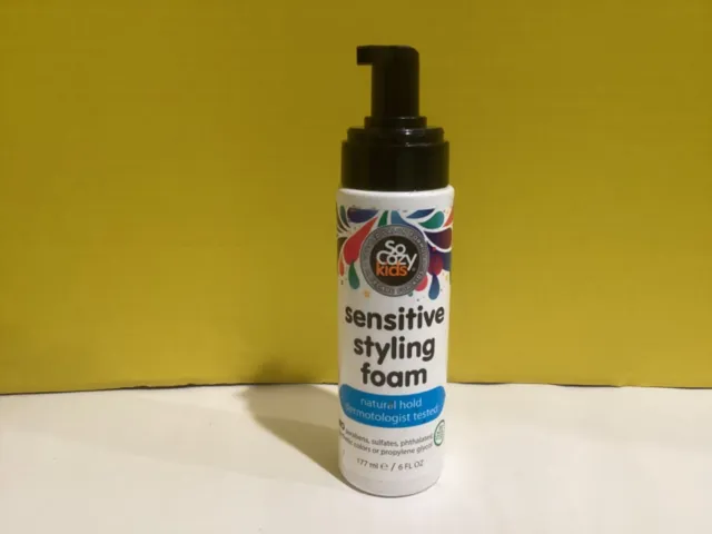 So Cozy Kids Sensitive Styling Foam for Hair, Natural Hold, 6.oz