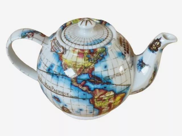 RARE Paul Cardew Terrestrial Globe Ceramic England Teapot Mint Condition © 2000