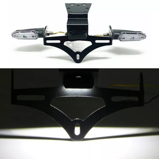 For HONDA CB 650F CBR 650F Rear Tail Tidy License Plate Holder LED Turn Signals 2