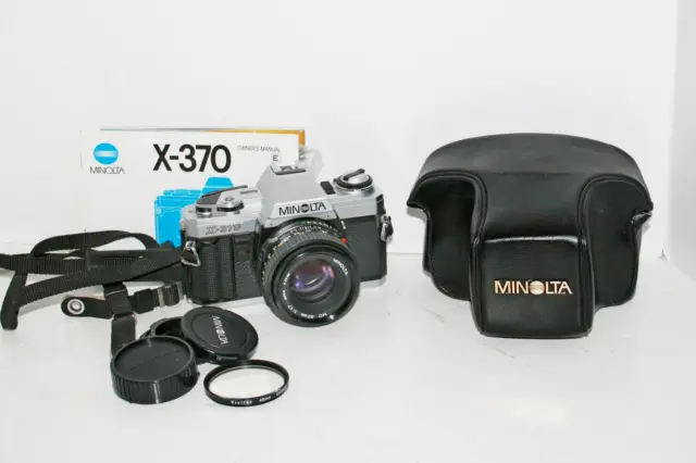 Minolta X-700 35mm SLR Camera 50mm f/1.7 MD Lens & Case Cleaned Tested Exc