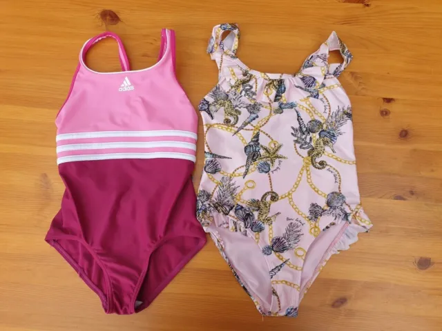 x2 Girl`s Swimsuits, Size: 4-5yrs from Adidas & River Island