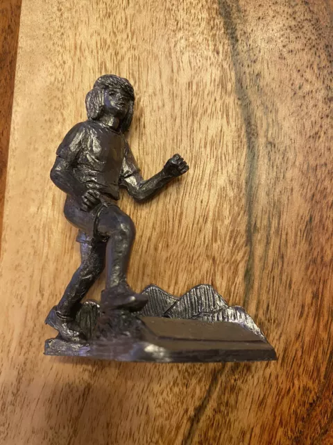 Michael Ricker RB Pewter Girl/Boy Hiker With Mountains Figure Vintage 1986 Rare?