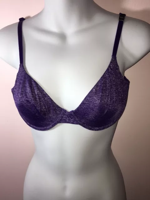 Victorias Secret Purple Unlined Semi Demi Bra 32D Nwt