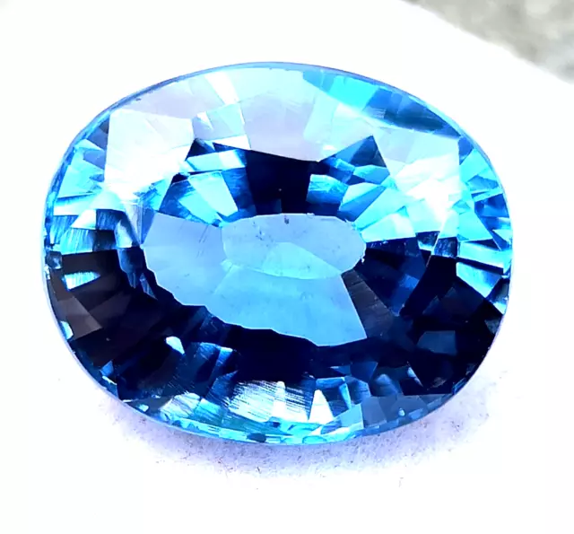 GRANDE pierre précieuse naturelle 15,40 carats bleu océan AIGUE-MARINE...