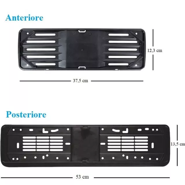 Kit Completo Portatarga Anteriore E Posteriore 8 Viti,8 Rivetti,8 Bottoni Univ. 2