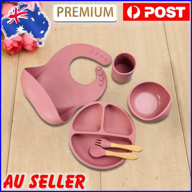 6 Pcs Toddler Eating Tableware Non-slip Kids Feeding Bowls for Baby Self Feeding