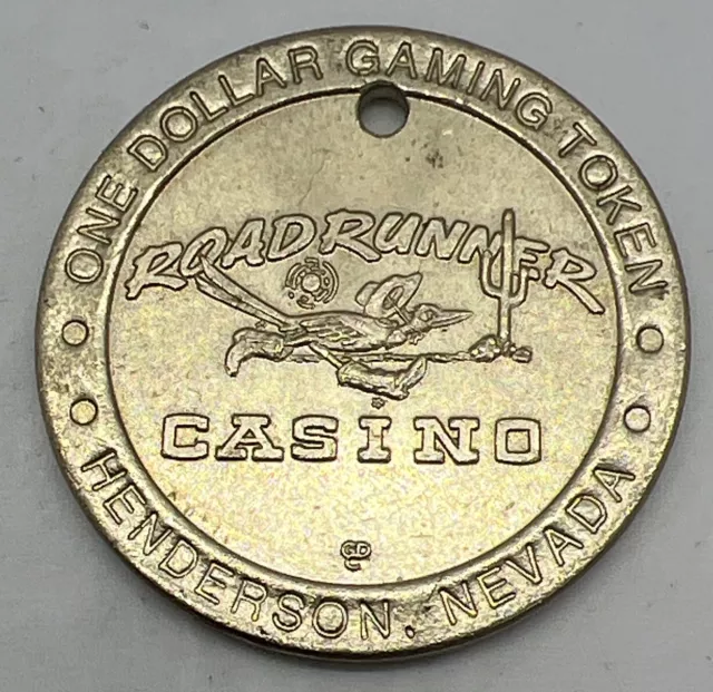 Roadrunner Casino Henderson Nevada NV $1 Slot Gaming token 1995 Punched