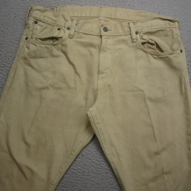 Polo Ralph Lauren Jeans Mens 38 Brown Hampton Straight Casual Denim 38x30