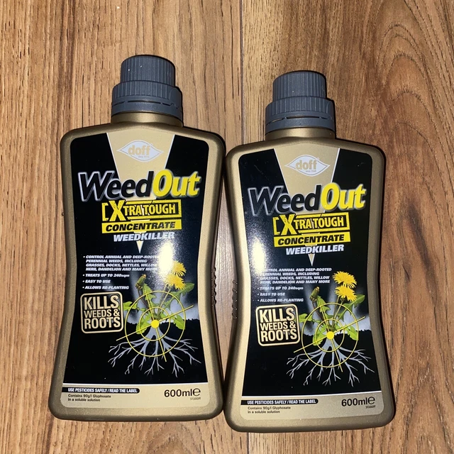 2 x Doff Weed out xtratough concentrate weedkiller (2x 600ml)