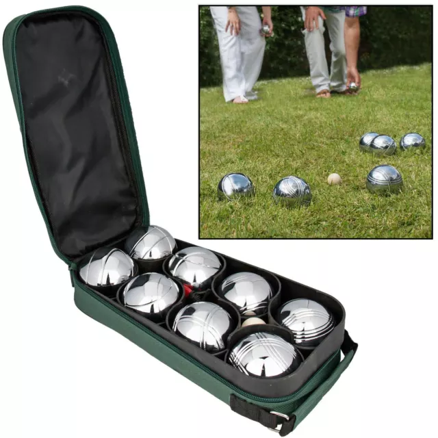 New Set 8 Balls Steel Boules Petanque French Bag Summer Fun Party Game Outdoor