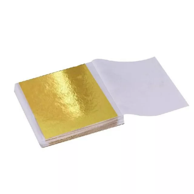100PCS Gold Silber Blatt Folie für DIY Kunst Handwerk Design Vergoldung A