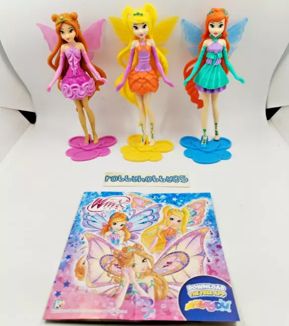 Serie Completa Maxi Winx Club (Vtd10 - Vtd12) + 3 Bpz Kinder Italia Pasqua 2024