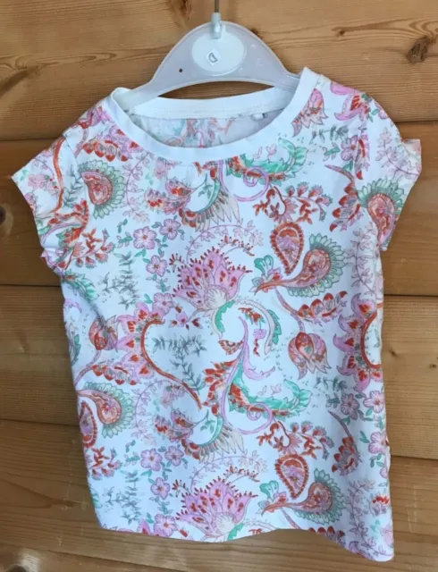 Worn in Good Condition Next Girls Floral T-Shirt Age 3 Years