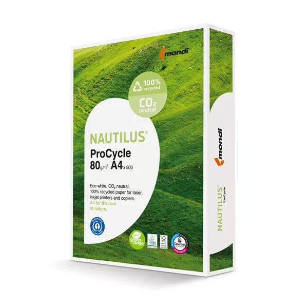 Kopierpapier NAUTILUS ProCycle CO₂-ne-neutrales Druckerpapier aus 100% Altpapier