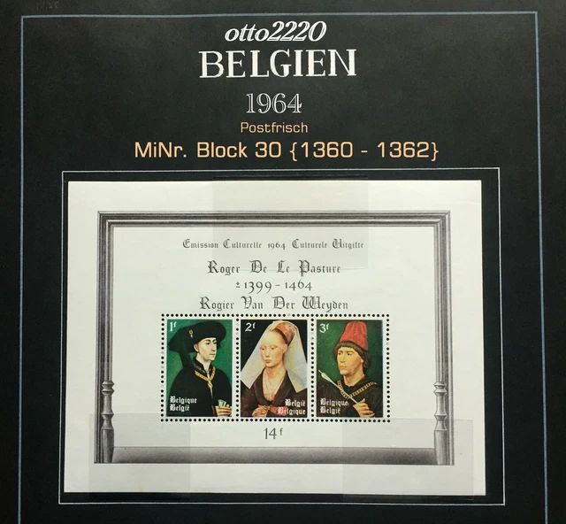 Belgien 1964, MiNr. Block 30; "KULTUR", Postfrisch