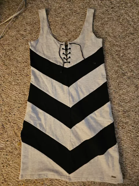 Volcom Womens Dress Black And White Size Medium 12