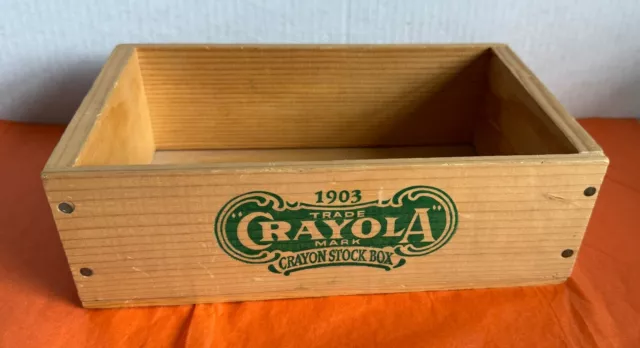 Vintage Wooden Crate Crayola 1903 Crayon Box/Crate storage