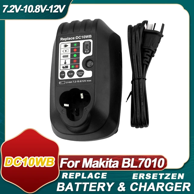 thumbnail image 2 of Wedinard 10.8V 12V Battery Charger For Makita Lithium Batteries 100-240V DC10WA DF030D (EU Plug 2 of 10