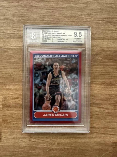 2023 Topps Chrome McDonalds All American Jared McCain #2/5 Red Refractor BGS 9.5