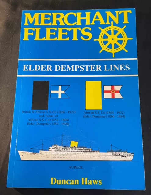 Libro de las flotas mercantes 20 líneas Elder Dempster Lines Duncan Haws 1990 0946378177 barcos