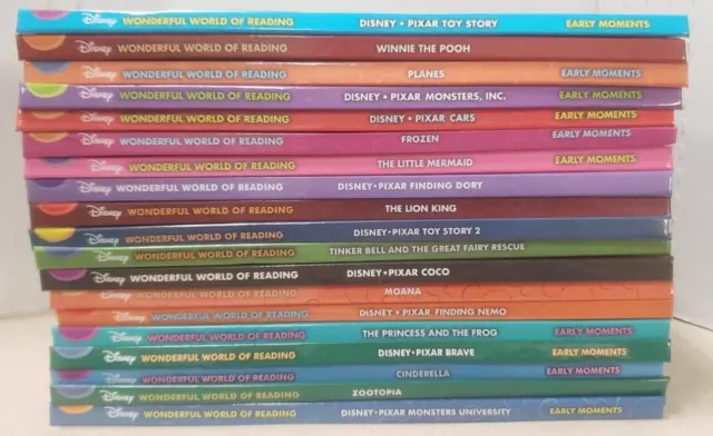 Disney Wonderful World Of Reading- 19 Book Set - Early Moments - Brand New 3