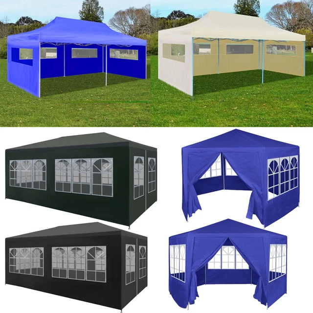 Festzelt Pavillon Wasserdicht Partyzelt Gartenzelt Dachmaß 3x3m/3x4m/3x6m/3x9m