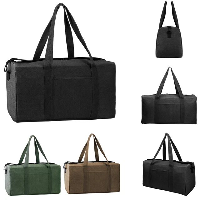 60L Duffle Bag Men Women Canvas Carry on Shoulder Travel Luggage Handbag Outdoor