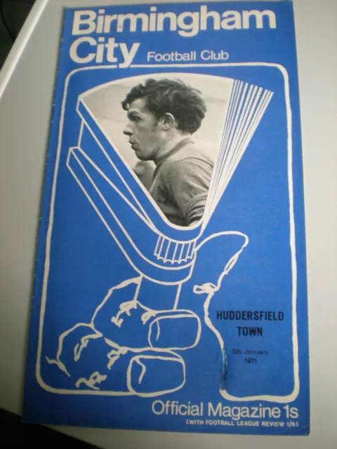 BIRMINGHAM CITY v HUDDERSFIELD TOWN,5th JANUARY 1971,FA CUP 3rd ROUND,NO STAPLES