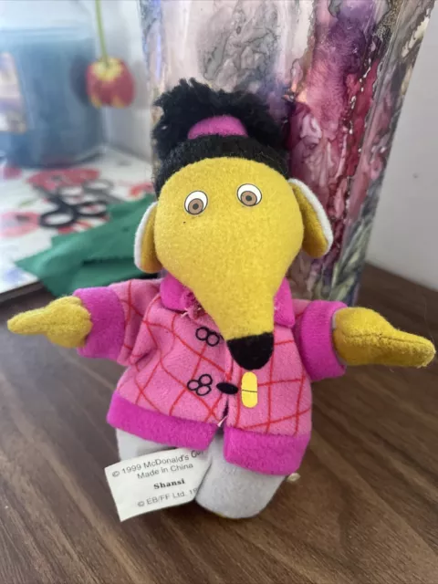 1999 McDonalds The Wombles of Wimbledon - Shansi - weiches Plüschtier Happy Meal