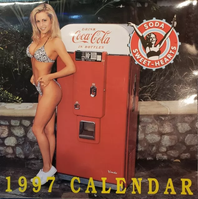 1997 Coca Cola Sweet-Hearts Calendar Soda Machines Swim Suit Bikinis Perfect
