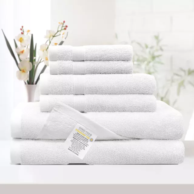 6 Pcs Bath Towel Hand Towel Face Washer Bathroom Tower Set 550/650 gsm Luxury AU