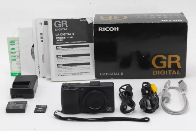 SH:022 [NEAR MINT In Box] Ricoh GR Digital III 10.0MP Compact Camera From JAPAN