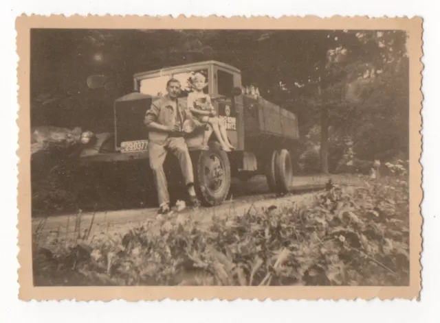 altes SW Foto LKW Vorkriegs KFZ Oldtimer PKW Bild original vintage