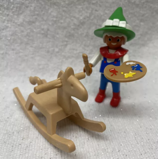 Playmobil 3974 Advent Calendar Santa Work Shop Elf Rocking Horse Paint Palette