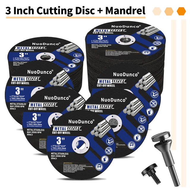 75MM METAL CUT Off Wheel Disc Circular Saw Blade Arbor 1/4" Shank F